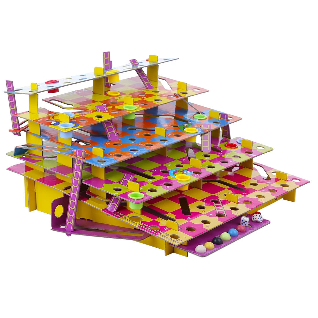 

3D Assembly Snake and Ladder Building Block Kit 2019 New Design Board Game Educational Chess for Children Birthday Gift