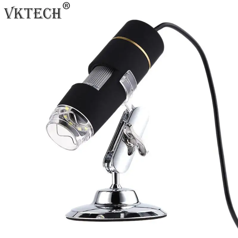 

500X 8 LED Digital Microscope USB Endoscope Camera Electronic Magnifier Microscope Measure with Stand 0.3 Meter CMOS Sensor