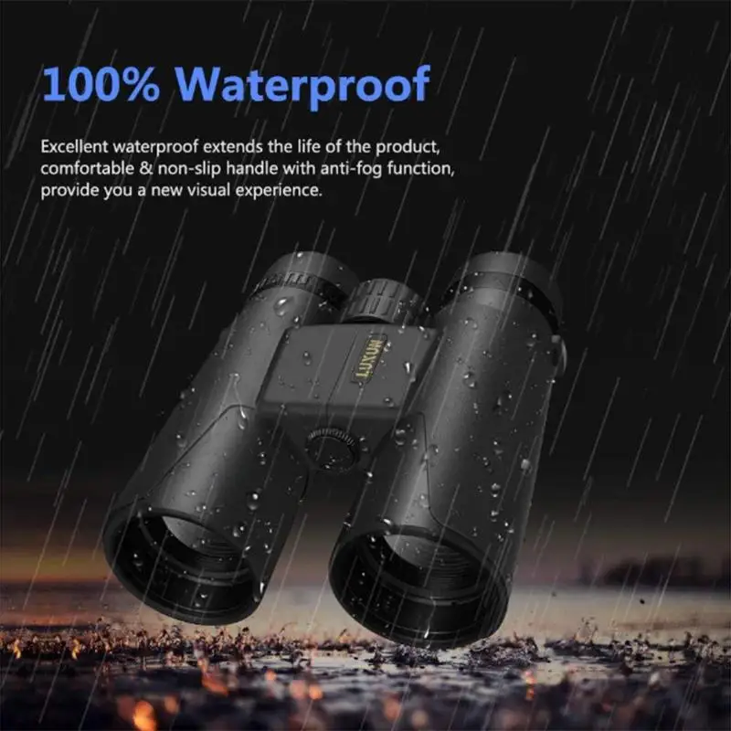 10X42 HD تلسكوب مجهر متعددة المغلفة البصريات Fogproof مناظير للصدمات في الهواء الطلق الصيد التخييم نطاقات ل مراقبة الطيور
