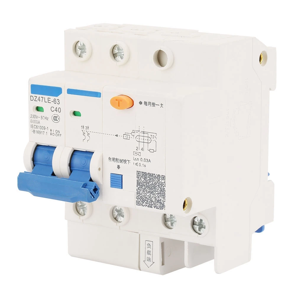 DZ47LE-63 2P+ 2 40A УЗО по току утечки