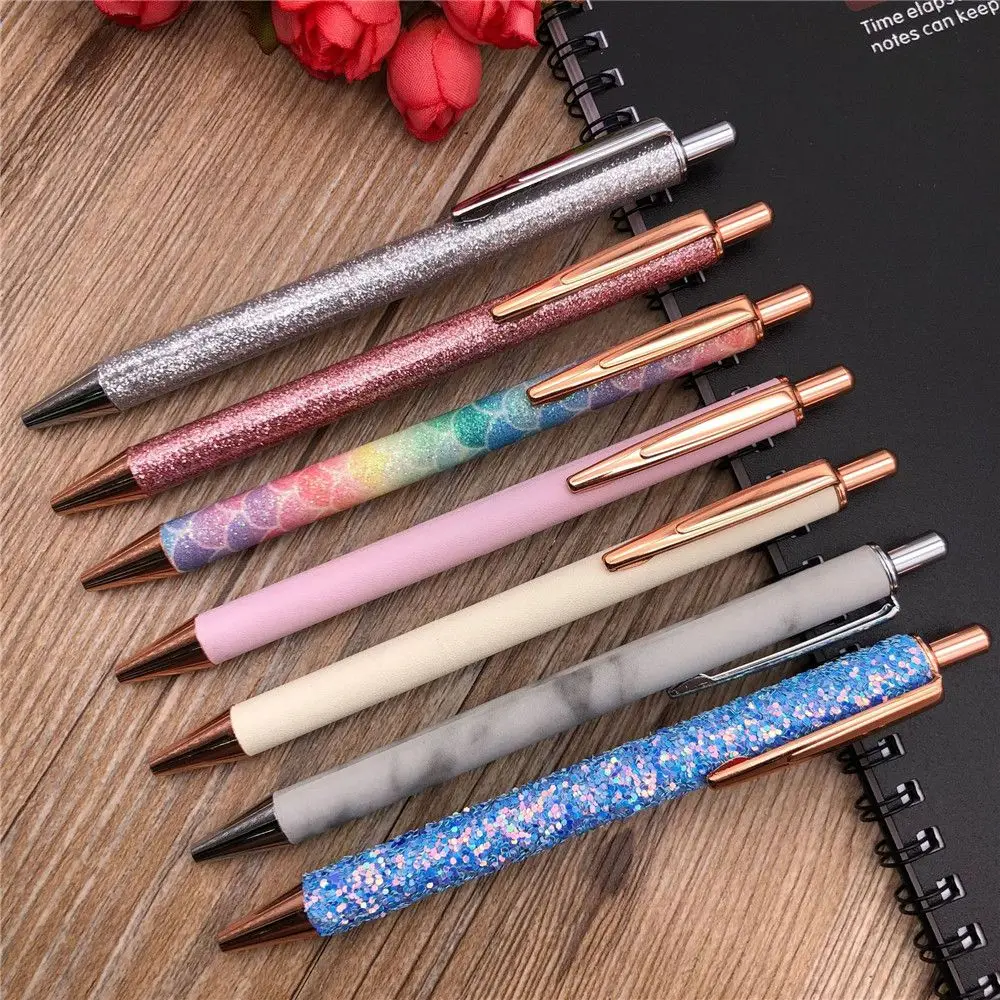 

1pc Rainbow Starry Sky Ballpoint Pen Kawaii Stationery Metal Bling Signature Pens Gifts School Office Writing Supplies Luxury