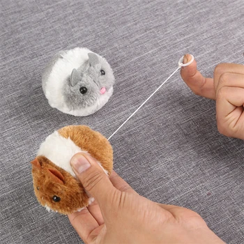 

New 1PC Cute Cat Toy Plush Fur Toy Shake Movement Mouse Pet Kitten Funny Rat Little Interactive Bite Toys