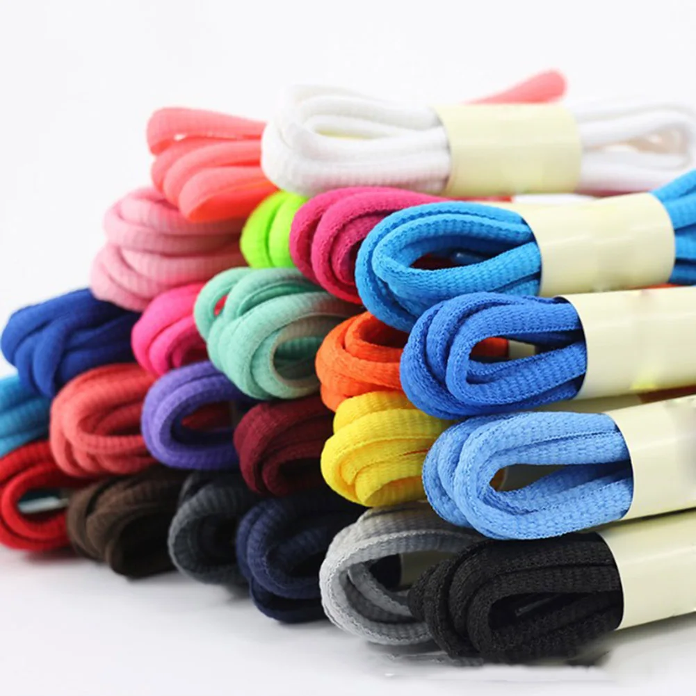 

1Pair Oval Athletic Shoelaces Sport Sneaker Boots Shoe Laces Strings Colored Shoe Bootlaces Drop Shipping