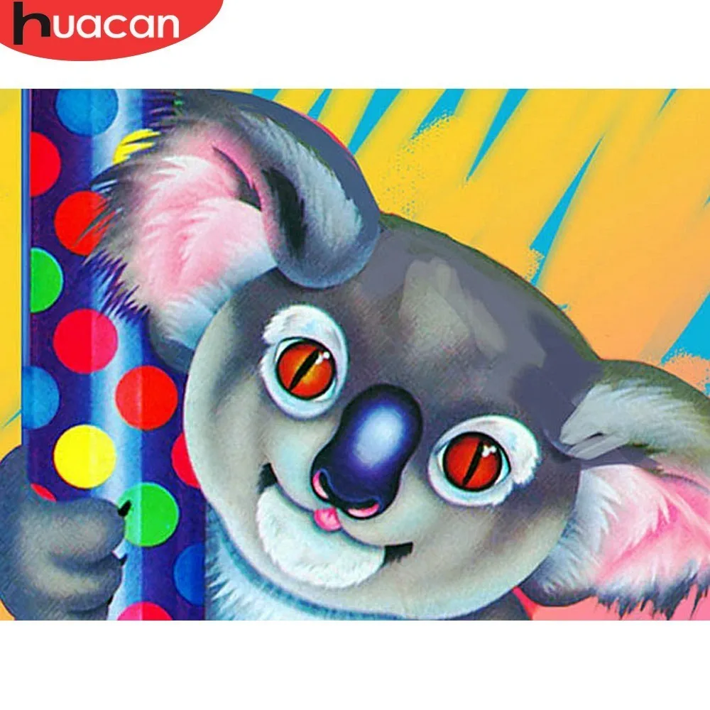 

HUACAN Diamond Mosaic 5D DIY Diamond Embroidery Sale Koala Full Square Rhinestones Diamond Painting Animal Decor Home Gift