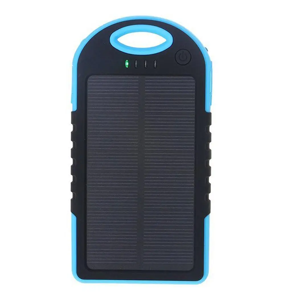 Portable Solar Charger Power Bank Waterproof Shockproof Dual USB Battery Bank Carabiner For Universal 4000mAh Portable Solar Charger Power Bank Waterproof Shockproof Dual USB Battery Bank Carabiner For Universal 4000mAh