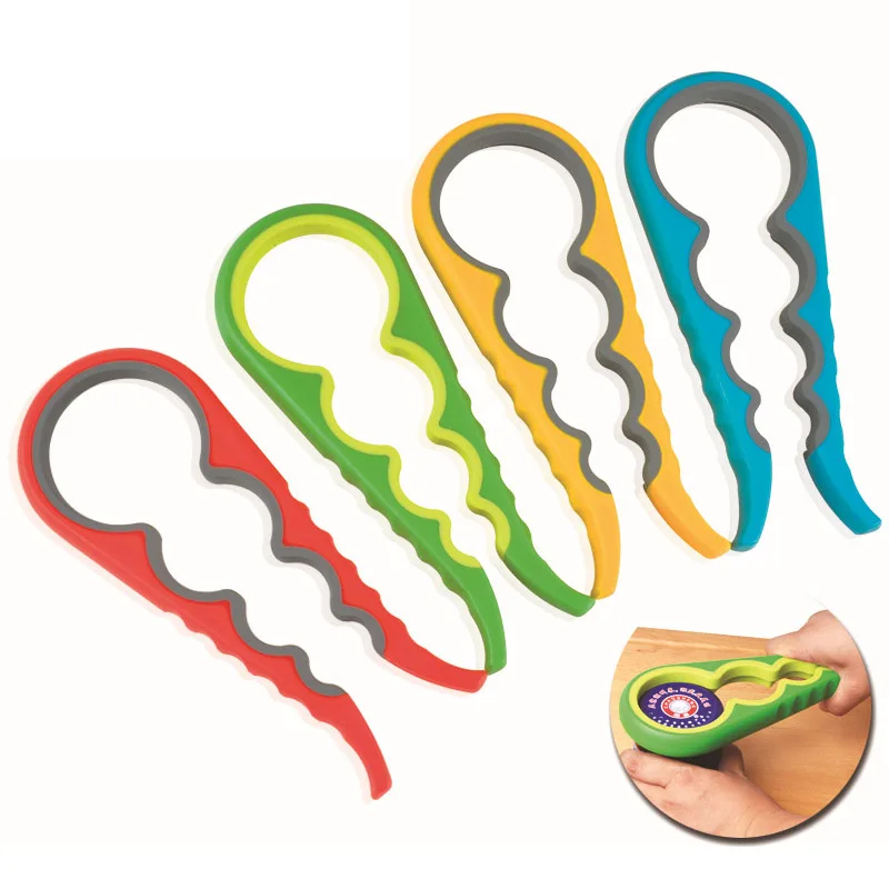 

Can Lid Screw Openers 1PC Anti-slip 4 in 1 Cooking Accessories Multifunction Jar Opener Bottle Opener Kitchen Gadgets Portable