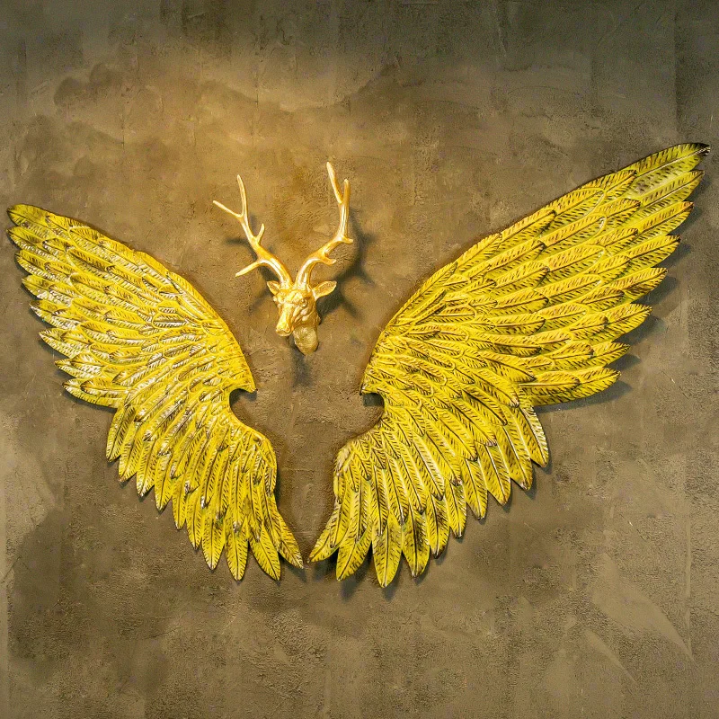 

Industrial Wing Wall Decoration Bar Decoration Bedroom Restaurant Retro Wall Decoration Industry Wind Retro Iron Wings Ornaments