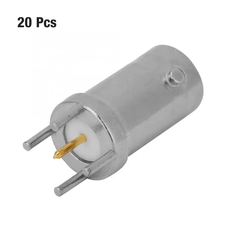 

cable connector 20pcs BNC Female Jack Straight PCB Mount BNC Socket Chassis RF Connector rca connector
