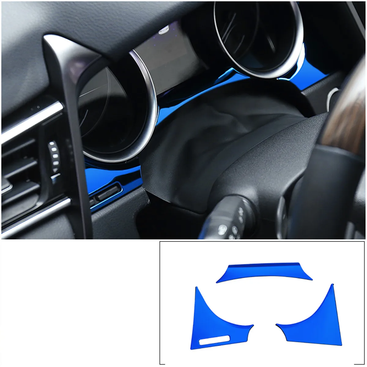 

3PCS Car Dashboard Decorative Cover for Toyota Camry 2018 8th Stainless Steel Material Styling Accessories