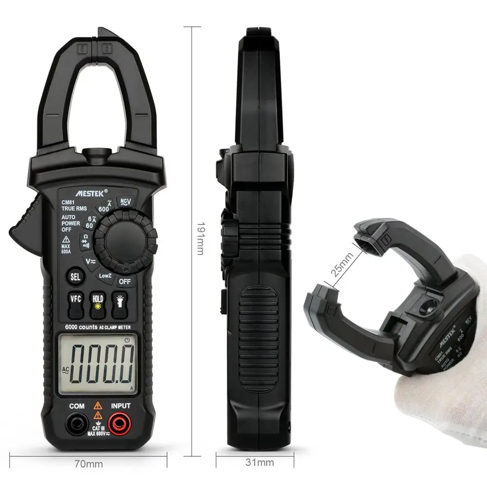 MESTEK CM81 клещи мультиметр Цифровой измерительный прибор напряжения