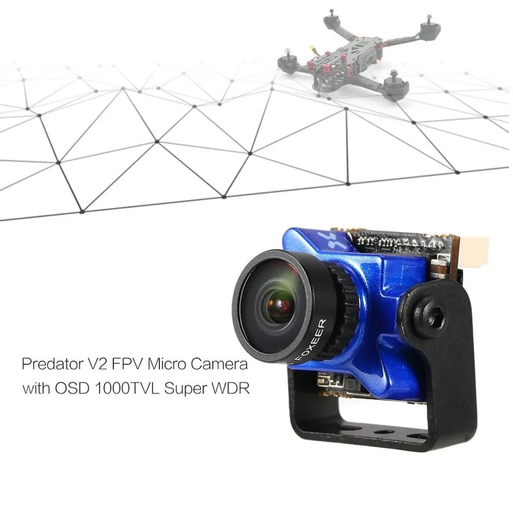 

Foxeer Predator V2 FPV Micro Camera CMOS NTSC Cam with 1.8mm OSD 1000TVL Super WDR for RC Racing Drone Quadcopter DIY