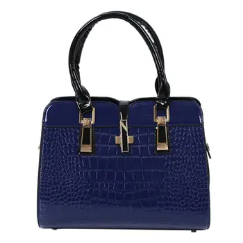 

European and American women's fashion ol commuter bag business casual handbag Mobile Messenger wild women bag Dark Blue