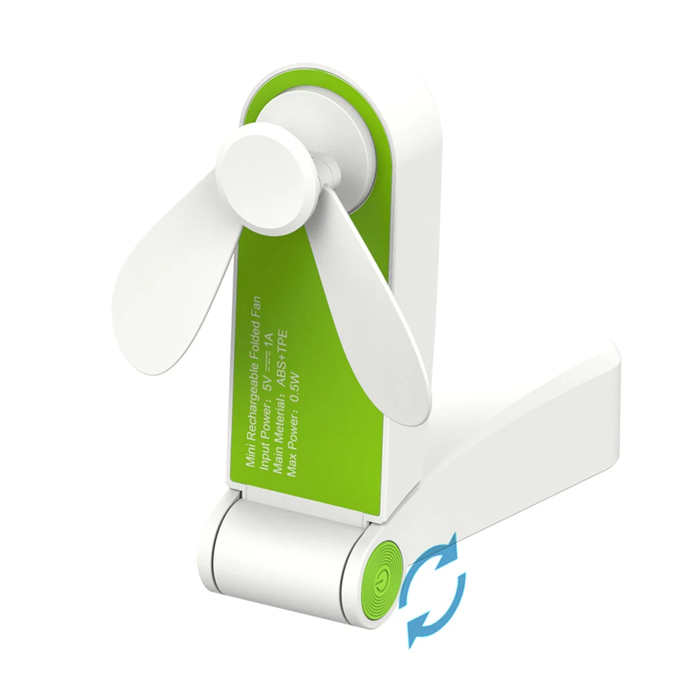 

Desk Fan Small Portable Pocket USB Rechargeable Handheld Fan Folding Travel