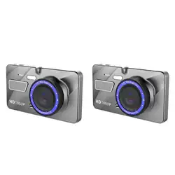 4.0in 1080 P двойной объектив Автомобильный dvr камера видеомагнитофон g-сенсор авто видеорегистратор