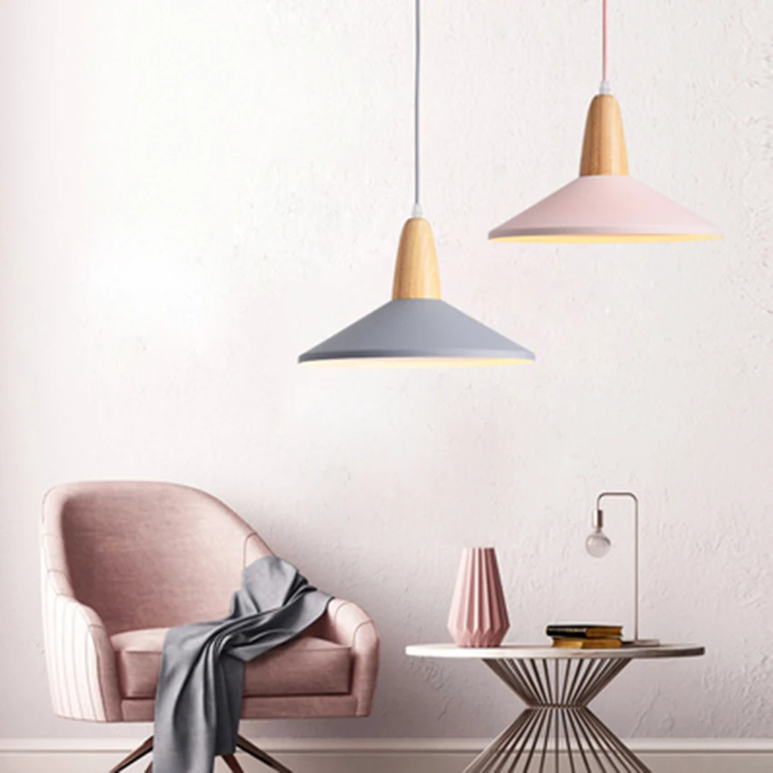 

Nordic Loft LED Pendant Light Aluminum Lampshade Pendant Lamp Restaurant Coffee Bar Kitchen Fixtures Deco Hanging Lamp Luminaire