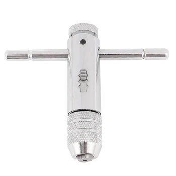 

M3-M8 Reversible T Bar Handle Ratchet Wrench Holder for Tap DIE Set Silver