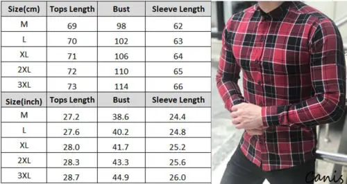 Men's Shirts Checked Plaid Long Sleeve Slim Shirt V-Neck Formal Spring NEW Fashion Casual Men Tops Shirt