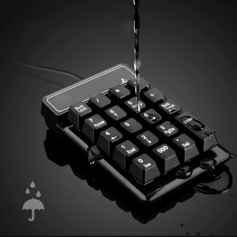 New USB Cable Digital Keyboard Floating 19 key Keypad Portable