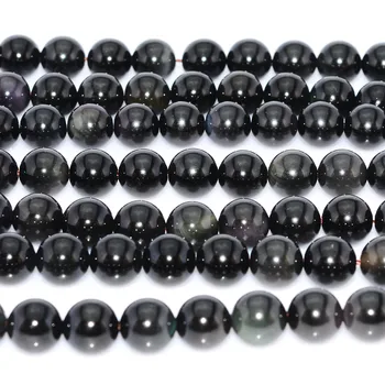 

2018 Pulseira Feminina Erkek Bileklik 5a Grade Natural Obsidian Beads, Loose Beads Barrel Bead Spacer Donghai Necklace Bracelet