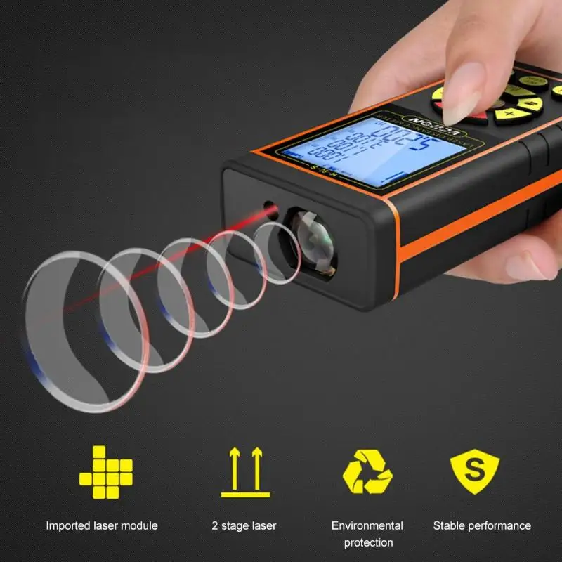 Laser Rangefinder Digital Laser Distance Meter battery-powered laser range finder tape distance measurer 40M 60m 80m 100m Laser Rangefinder Digital Laser Distance Meter battery-powered laser range finder tape distance measurer 40M 60m 80m 100m