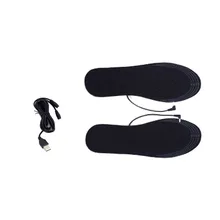 Стельки из углеродного волокна с электрическим подогревом для обуви, теплые носки, обогреватель ног, зарядка от USB, зимние теплые подушечки, один размер, подходят для большинства ног