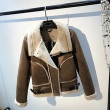 Горячая Распродажа Jaqueta Feminina Inverno Bomber Зимняя Толстая куртка для женщин мото и байкерские карманы однотонный отложной воротник с двойным лицом