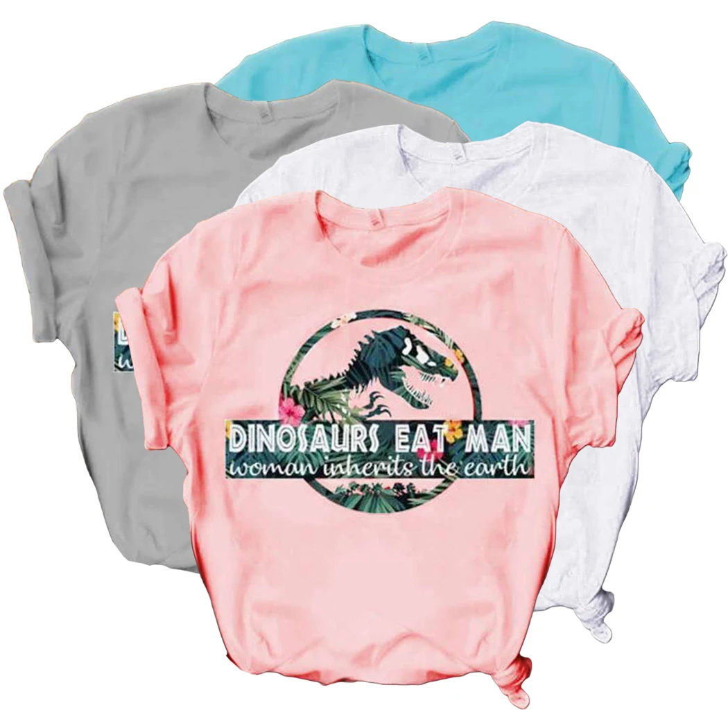 

Funny T-Shirt Don't Mess With Mamasaurus You'll Get Jurasskicked Tshirt Women Dinosaur Letter T Shirt Cotton Top Tees Hot Sale