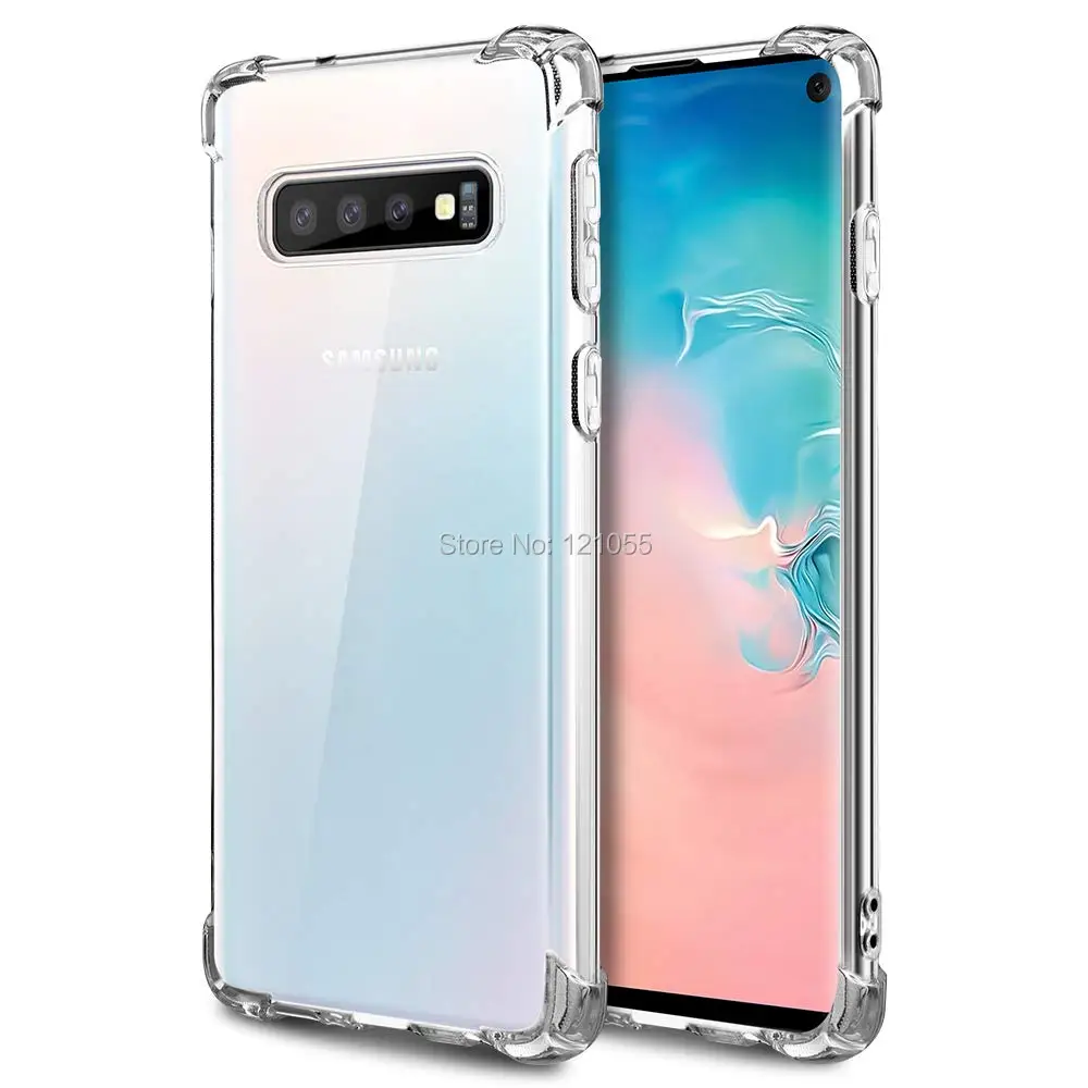 Силиконовый TPU Crystal Clear чехол для iPhone X/xs mas/xr/6/7/8 plus чехол для телефона противоударный бампер углы силиконовый чехол 10 шт./лот