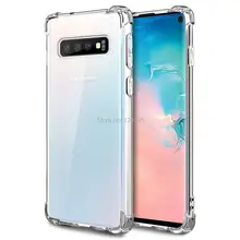 100 шт/партия противоударный Прозрачный чехол для samsung galaxy S10 PLUS/s10 lite/s9/S8/NOTE9/S7 задняя крышка Силиконовый ТПУ тонкий корпус COQUE