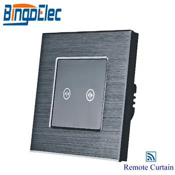 

Bingoelec EU/UK Standard Remote Curtain Wall Switch,Aluminium Frame RF 433 Touch Windows Switch, AC110-240V,86*86mm