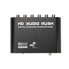 5.1 Digital Audio Decoder SPDIF Coaxial DTS/AC-3 to 5.1 Analog Decoder Converter RCA Output Adapter for PS2, PS3, XBOX360