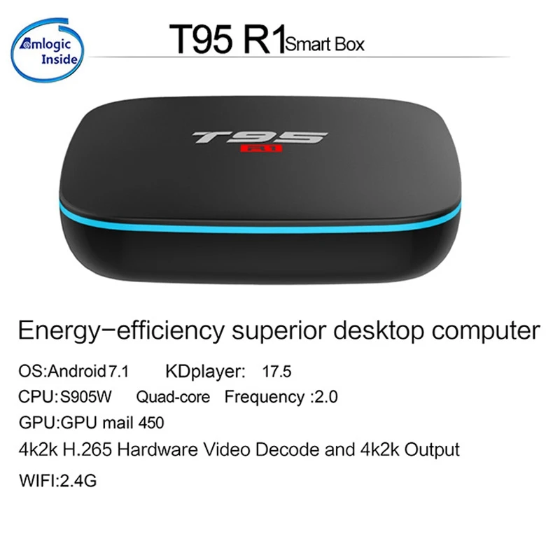 2018 Новый T95 R1 tv Box S905W Android 7 1 2G + 16G высокий четкий сетевой плеер|ТВ-приставки и