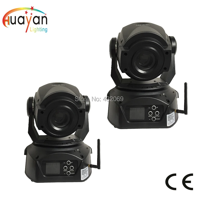 

Promotion Free Shipping 2 PCS Light/Pack Wireless 75W LED 7 Colors Moving Head Led Light Party DJ Stage Lighting DMX