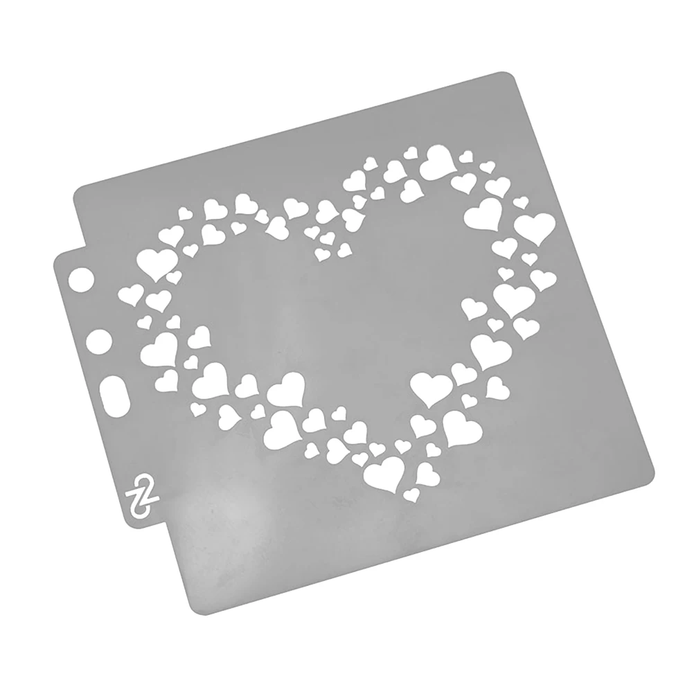 

Heart Shape Cutting Dies Drawing Assorted Patterns Art Hollow Out Painting Stencils for Cake Decor DIY Scrapbooking Craft