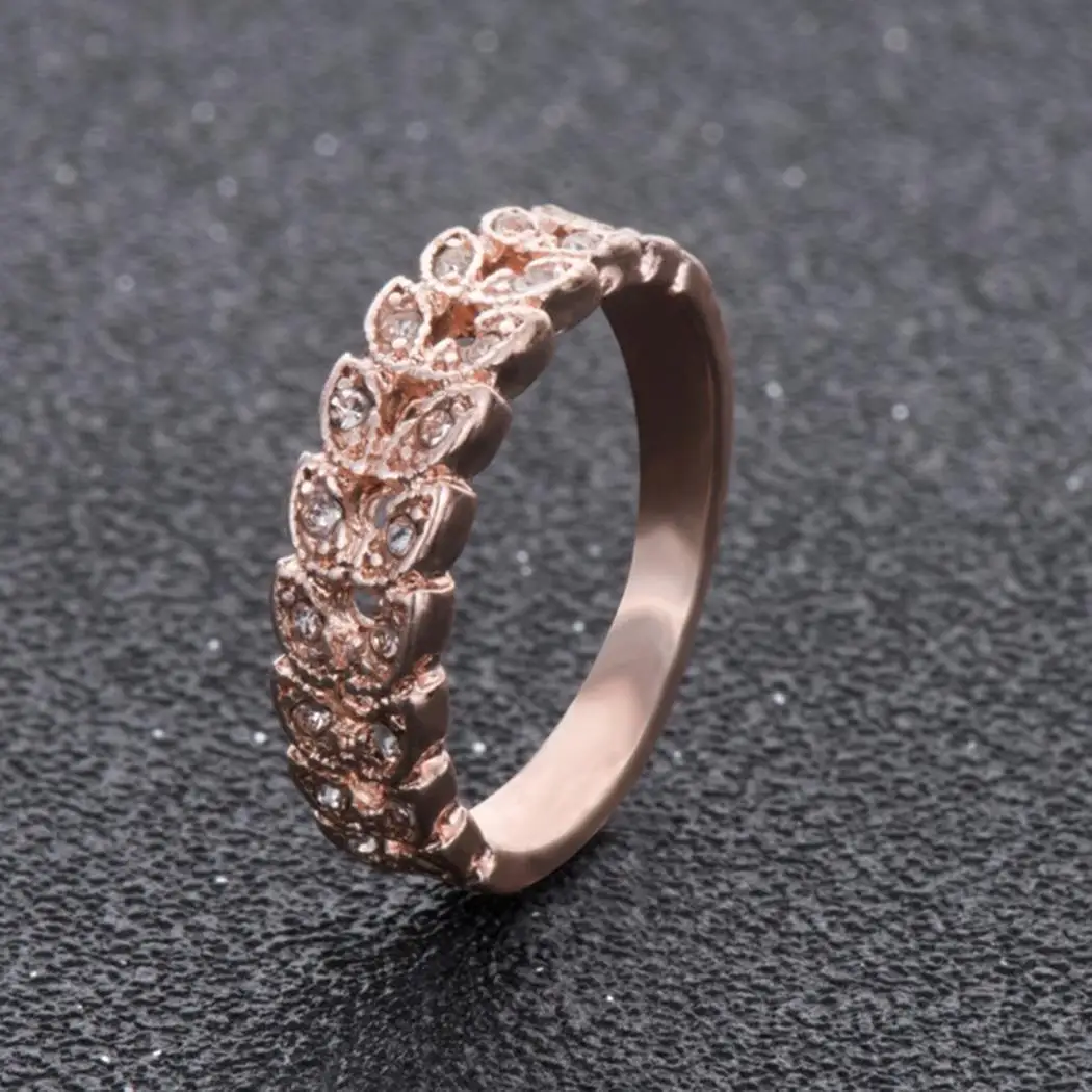 

Zircon Party Rose Steel Jewelry Engagement Gold etc Wedding Women Stainless Accessories Fashion Ring Wedding Anniversary