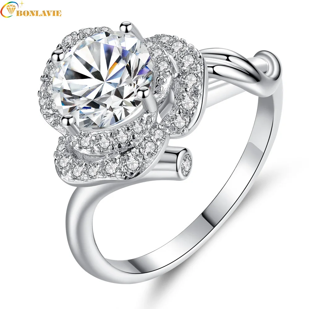 Maɺm Ornaments Fashion Originality Rose Zircon Ring Hand Decorate Beautiful Present Hot Sale In 2019 | Украшения и