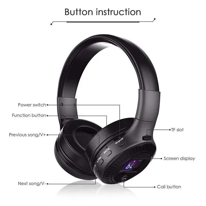 Ostart Bluetooth 4 1 беспроводные стерео наушники Складная гарнитура супер бас TF карта MP3
