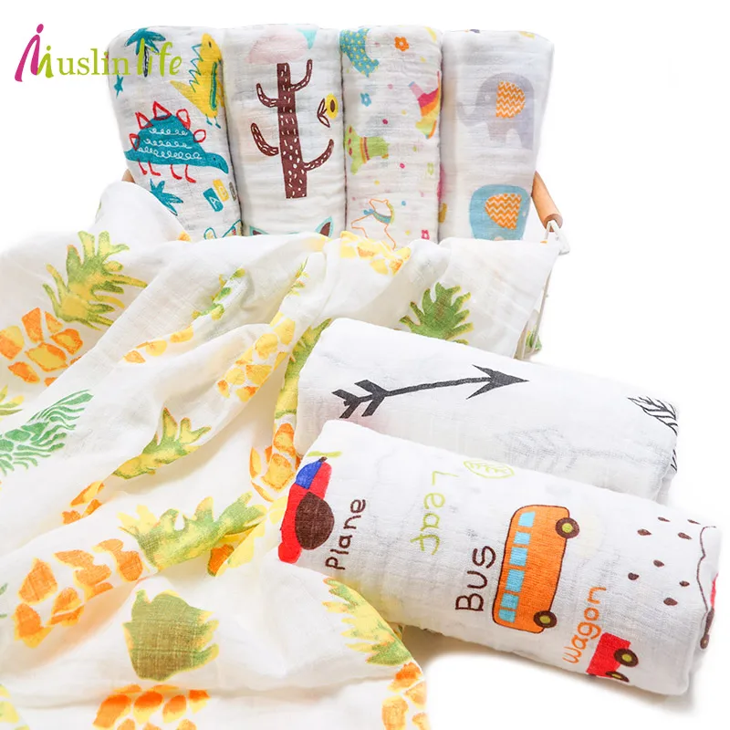 Musnlinfe хлопковое детское одеяло для новорожденных Пеленальное Хлопковое одеяло из муслина дышащее 110*110 см