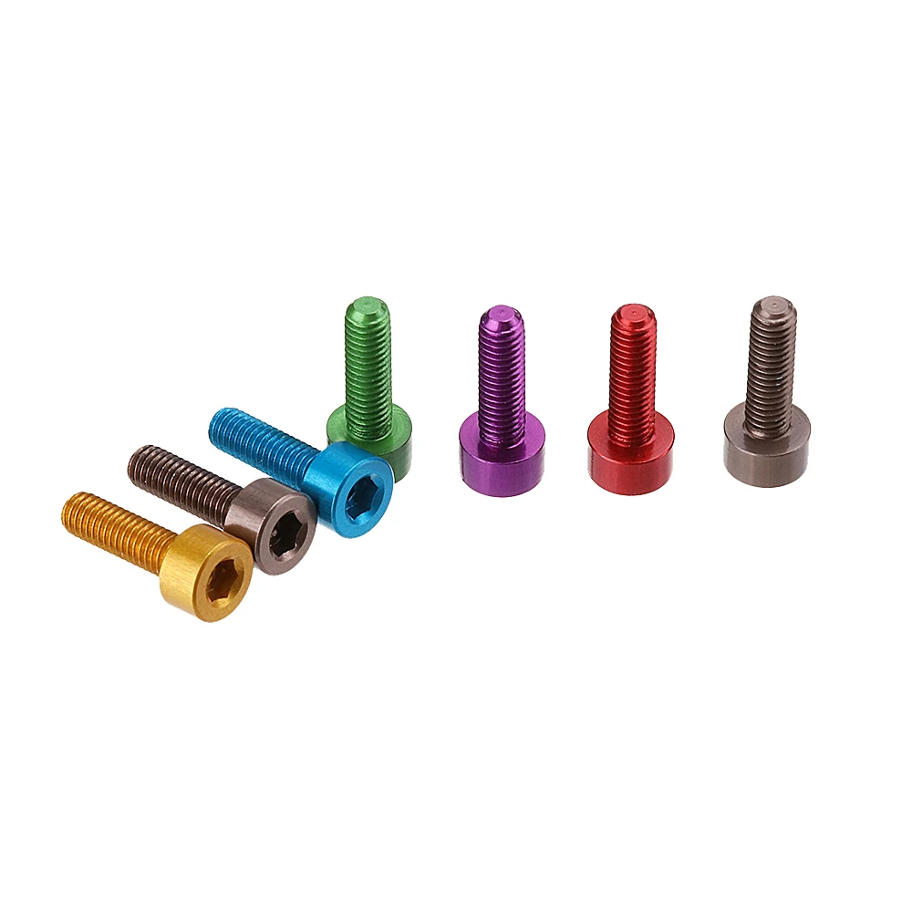 

Suleve M3AH12 10Pcs M3*10mm Hex Socket Screw M3 Cap Head Bolt 7075 Aluminum Alloy Multicolor