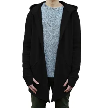

New Plain Mens Causal Cardigan Hooded Pullover Jumper Designer Jacket Coat Top