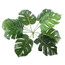 Ветви моделирование черепаха лист зеленые растения, искусственные растения имитирующие тропические пальмы поддельные вечерние растение для украшения дома