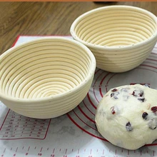 WHISM натуральная ротанговая ручная ферментация хлеба чаша стильные круглые овальные приспособления для выпечки Формочки Для Выпечки Аксессуары для выпечки
