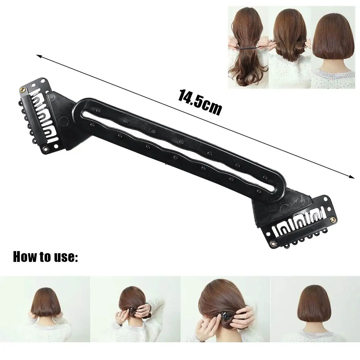6 pcs 5 أنواع السحر الأزياء تصفيف الشعر كومز أدوات Braiders DIY الشعر حلقة تويست تصفيف مستقيم شعر مضفر أداة