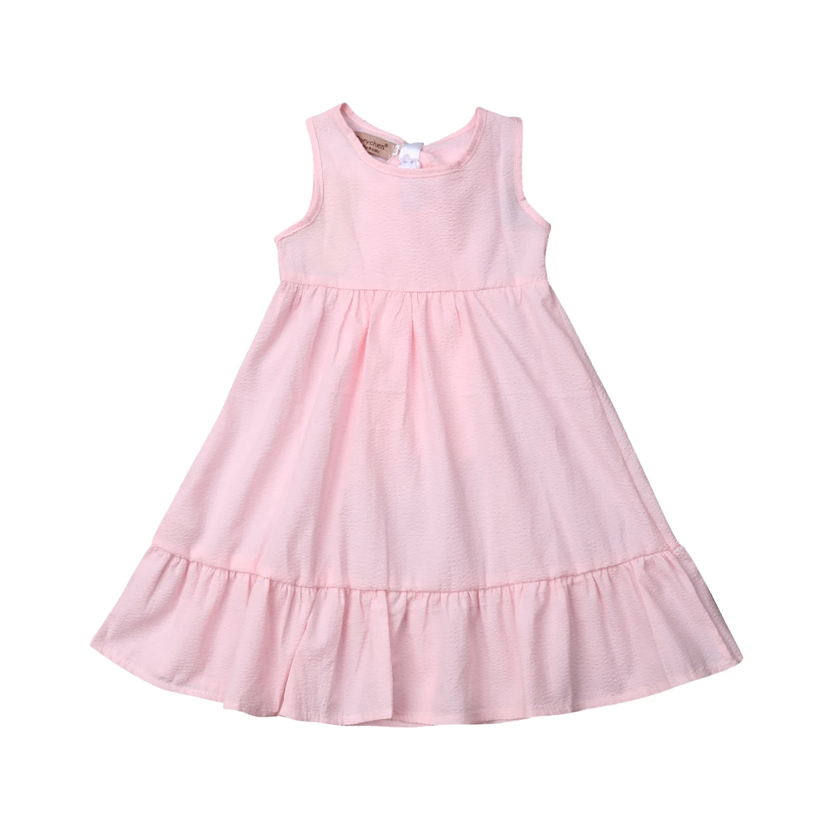 

Flower Girl Princess Bridesmaid Wedding Long Fluffy Dress Bowknot For Baby Kids 3-7Y