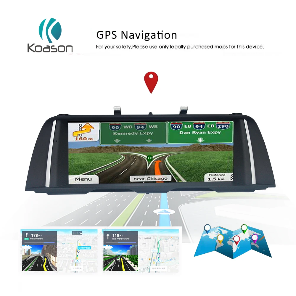 

Koason Android 8.1 OS Touch Screen Car GPS Navigation BT WIFI Stereo Multimedia Player For BMW 5 Series F10 F11 2011-2017
