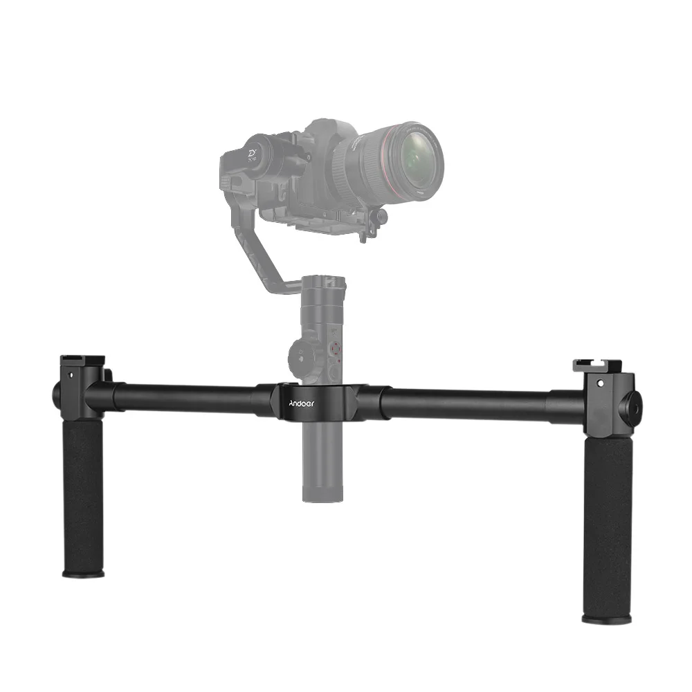 Andoer двойной рукоятки Кронштейн ручной руль алюминиевый сплав для Zhiyun Crane 2 Gimbal стабилизатор