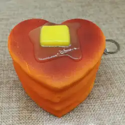 PU медленный восходящий пирожное в форме сердца Squeeze Toys брелок кулон восходящий после того, как вы его Сожмите. Анти-стресс игрушки