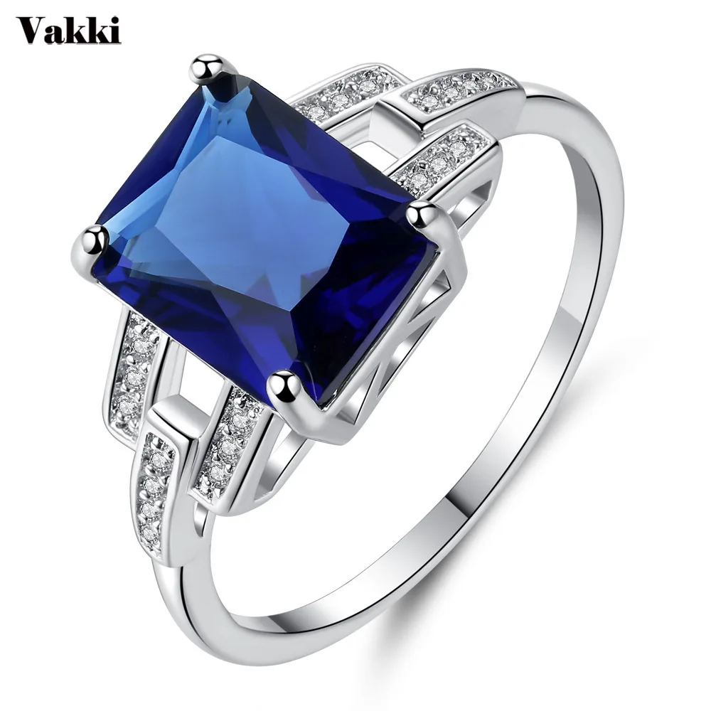 Buy Female Girl Big Crystal Square CZ Stone Ring