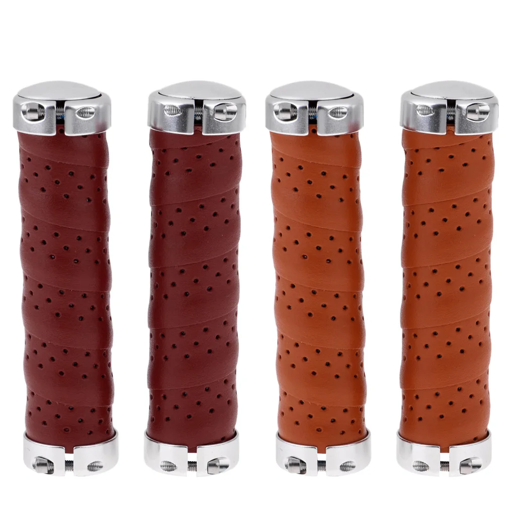 

Handlebar Grips Brown Cycling Part for MTB BMX Mountain Downhill and Folding Bike Bicycles Two Pairs