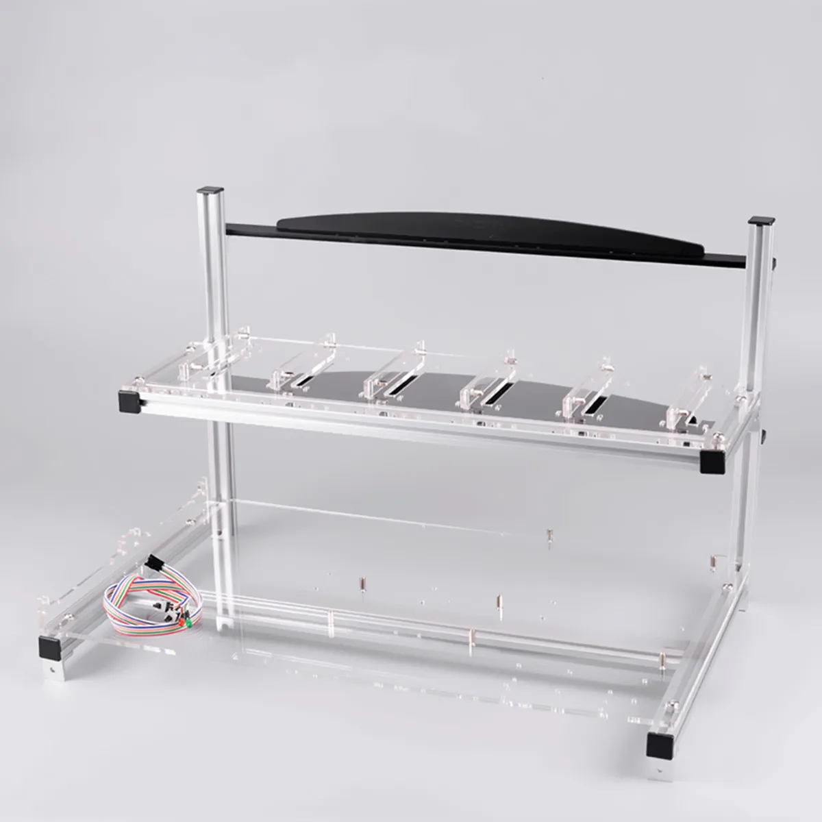 Aluminum Open Air Miner Frame Mining Rig Case Set For 6 GPU ETH BTC Ethereum FFC For PCI-E Extender Cable Aluminum Open Air Miner Frame Mining Rig Case Set For 6 GPU ETH BTC Ethereum FFC For PCI-E Extender Cable